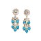 Indian Jhumka Earrings for Women - Large Floral Kundan Faux Pearls Drop Chanbali Earrings Indian Jhumki Ethnic Beaded Bollywood Style Dangle Earrings Jewelry for Bride Birthday Gift for Her